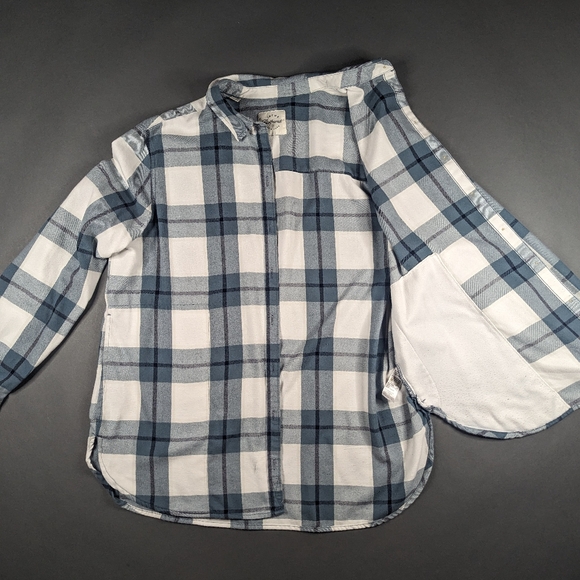 Jachs Girlfriend Soft Flannel Button Up Striped (XL) - Picture 2 of 7